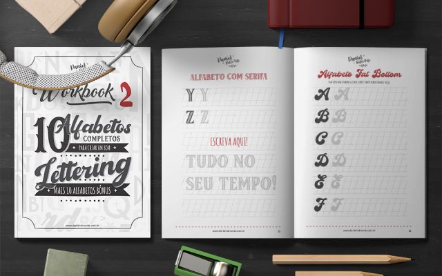 apostila de lettering completa alfabetos